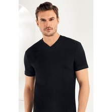 Şahinler Erkek V Yaka Kısa Kollu 6 Adet 100% Pamuk Penye Atlet 011-008