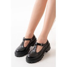 Zerenyus ZRİN-757 Premium Siyah Rugan Ortopedik Yüksek Tabanlı Loafer