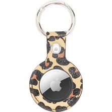 Arthurs Apple Airtag Uyumlu Deri Anahtarlık, Leo Ne Kahve