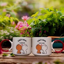 Game Fruy Iyiki Varsın Karıcım-Iyiki Varsın Kocacım Çift Taraf Yazılı Kupa Bardak (Kırmızı Kulp) Motto Kupa