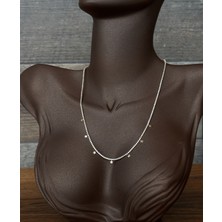 Toz Vintage Estiva Yıldız Detaylı Ince Taşlı Vintage Retro Kolye