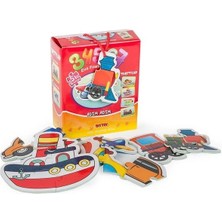 Arthurs 8742 Dıytoy Süper Renkli 5'i1 Kutuda Puzzle - Taşıtlar / 3+4+5+6+7 Parça Puzzle