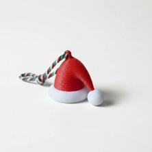 🎅 Noel Şapkası Figürü – Yılbaşı Temalı Askı & Anahtarlık | Kabuk Factory Tasarımı