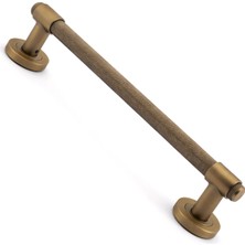 Badem10 Punch 50 cm Sürgülü Kapı Çekme Kolu Antik Sarı Tutma Kulpu Kulbu Çelik Dış Kapı Tutamağı Kol