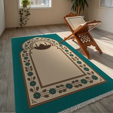 TURKISHRUG KINGDOM Tüylenmez Çok Renkli Şık Desen Kişiselleştirilebilir Seccade