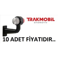  maksi eğri lamba neon uzun 20cm (10 adet) kırmızı - beyaz