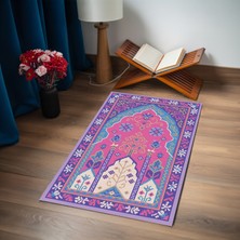 TURKISHRUG KINGDOM Canlı Renkli Trend Tasarım Kaymaz Taban Isimli Seccade