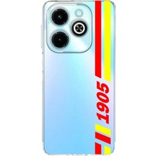 3gen Case Infinix Hot 40i Uyumlu Desenli Şeffaf Silikon Kılıf