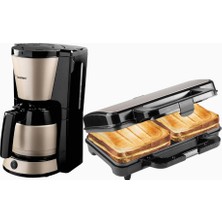 Bestron Satin Collection Filtre Kahve Makinesi ve Tost Makinesi