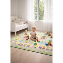 Babytex Oyun Halısı 140 x 100 Cm, Yumuşak Hijyenik Sessiz Güvenli Oyun Matı