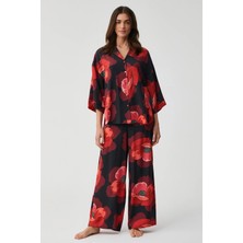 Çiçek Desenli Pijama Takımı