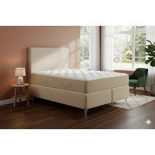 Rs Janti Store  Baza Başlık Kılıfı 140X70CM Bej Renk Lastikli Esnek Kaliteli Kumaş