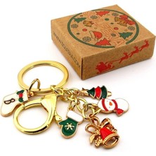 Solfera Yeni Yıl Yılbaşı Kardan Adam Çam Ağacı Çorap Charm Çanta Süsü Anahtarlık KY124