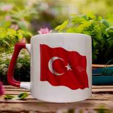 Game Fruy Türk Bayraklı Kupa Çift Taraf Baskılı Kupa- Seramik Çay, Kahve Hediyelik Bardağı