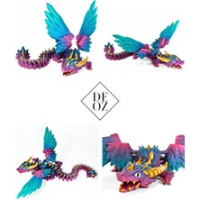 Deoz Lab Winged Articulated Crystal Dragon - Eklemleri Oynayan Koleksiyonluk Kanatlı Ejderha Figür