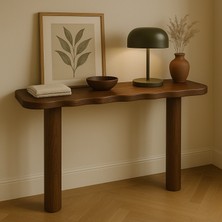 Trihome Modern Tasarım Masif Ahşap Dresuar – Doğal Çam, El Yapımı Konsol