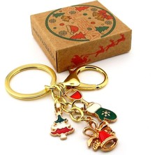 Solfera Yeni Yıl Yılbaşı Çan Kadeh Çam Ağacı Eldiven Charm Çanta Süsü Anahtarlık KY125