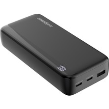 Realpower 20000MAH Siyah Powerbank 20W LED Display PB20KBK