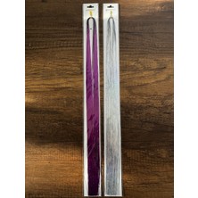 Gülümse Gel 2'li Saç Simi Fuşya Gri Tinsel Simli Saç Postiş Düğüm Atılarak