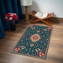 TURKISHRUG KINGDOM Premium Kalite Çok Renkli Çiçek Motifli Isimli Seccade