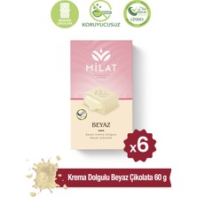 Milat Çikolata Milat Krema Dolgulu Beyaz Çikolata 6 × 60 g