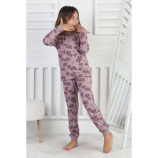 Isobel %100 Pamuk Çiçek Desenli Kız Çocuk Pijama Takımı