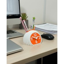 Kalemlikli Masa Saati - Homy Sessiz Masa Saati ve Kalemlik (Anahtarlık Hediyeli)