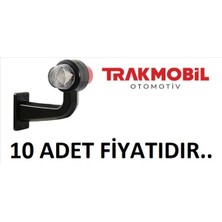  maksi eğri lamba ledli uzun 20cm (10 adet) kırmızı - beyaz