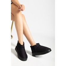 Vaska Roma Içi Kürklü Kalın Taban Kadın Mini Bot