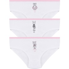 Koza İç Giyim Kız Çocuk 3'lü Sevimli Fare Desenli Slip