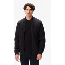 Nautica Erkek Siyah Classic Fit Fermuarlı Sweatshirt.0tb