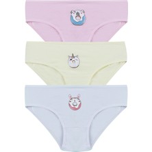 Koza İç Giyim Kız Çocuk 3'lü Sevimli Fare Desenli Slip