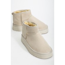 Vaska Roma Içi Kürklü Kalın Taban Kadın Mini Bot