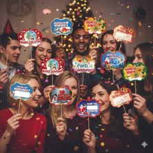 Dodomar Yılbaşı Konuşma Balonu 11'li – Karışık Komik Yazılı Parti Seti