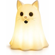 My Çiçekçim LED Işıklı Sevimli Kedi Hayalet Gece Lambası – Dekoratif Masa Lambası