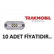  oval yan ışaret lamba 3 ledli (10 adet) beyaz