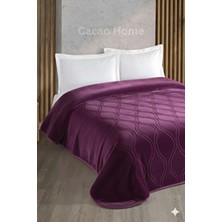 Kristal Tek Kişilik Battaniye 160X220 cm -Mürdüm