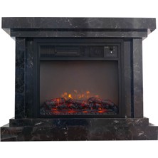 HBM3000LT Heatbox Elektrikli Fanlı Şömine Medium 3000W Lotus Desenli Bluetooth Ses Efektli (110X34X87)