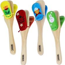 Midex Orf-Mrc-04(4x) Örf Aletleri Kaliteli Kastanyet Marakas