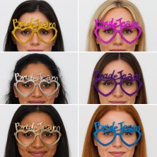 Kalpli Bride Team Gözlük Seti 6 Renk - Kına &amp; Düğün Partileri Için