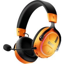 Oxs Storm G2 Turuncu Rgb Ps5 Uyumlu 7.1 Virtual Surround Kablosuz Gaming Kulaklık