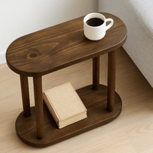 Trihome Masif Ahşap C Yan Sehpa – Koltuk Yanı Kullanımına Uygun