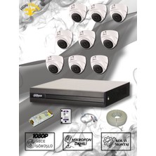 Dahua 2mp 9 Adet Sesli Dome Kameralı Ful Paket