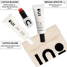 INO Beauty Pocket Lip Cheek Stick Daylily & Catch Glow Ruby Gold & Broad Spectrum Spf 50+ Sunscreen 02 Medium