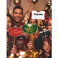 Dodomar Yılbaşı Partisi Temalı Varaklı Konuşma Balonu 5'li – Parti Fotoğraf Aksesuarı