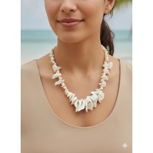 Duru Aksesuar Sedef ve Hematit Doğal Taş Kolye