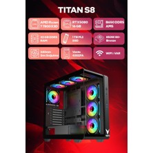 Game Garaj Titan S8 Amd Ryzen 7 7800X3D 32GB Ram 1tb SSD RTX5080 240MM Sıvı Soğutma Freedos Oyuncu Oem Paket
