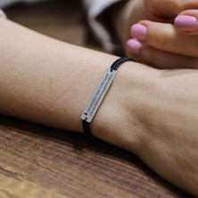 Nusret Takı 925 Ayar Gümüş Ipli Plaka Bileklik