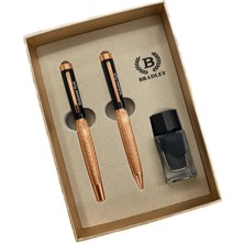 Pigado Isme Kişiye Özel Bradley Pistonlu Dolma ve Tükenmez Kalem Seti