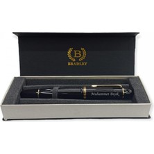 Pigado Isme Kişiye Özel Siyah Gold Pistonlu Dolma Kalem